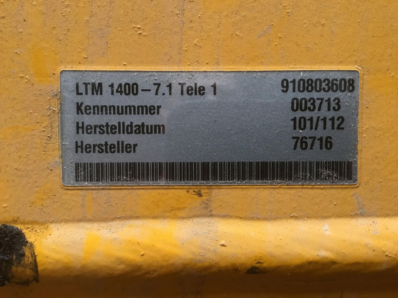 Liebherr LTM 1400-7.1 telescopic section 1 - ذراع الرافعة - موبايل كرين: صور 5 Liebherr LTM 1400-7.1 telescopic section 1 - ذراع الرافعة - موبايل كرين: صور 5