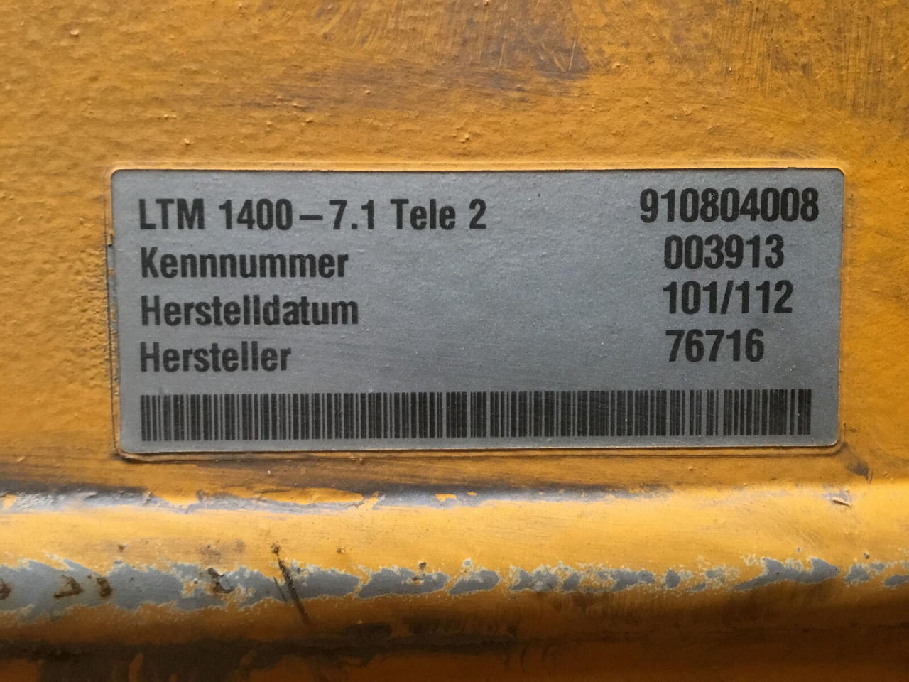 Liebherr LTM 1400-7.1 telescopic section 2 - ذراع الرافعة - موبايل كرين: صور 5 Liebherr LTM 1400-7.1 telescopic section 2 - ذراع الرافعة - موبايل كرين: صور 5