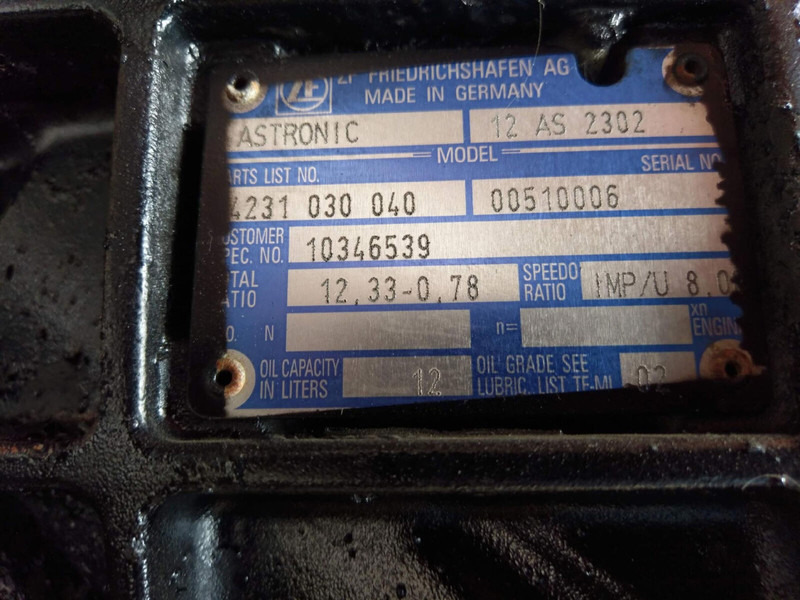 ZF LTM 1055-3.2 gearbox Astronic 12 AS 2302 - علبة التروس - الرافعة: صور 5 ZF LTM 1055-3.2 gearbox Astronic 12 AS 2302 - علبة التروس - الرافعة: صور 5
