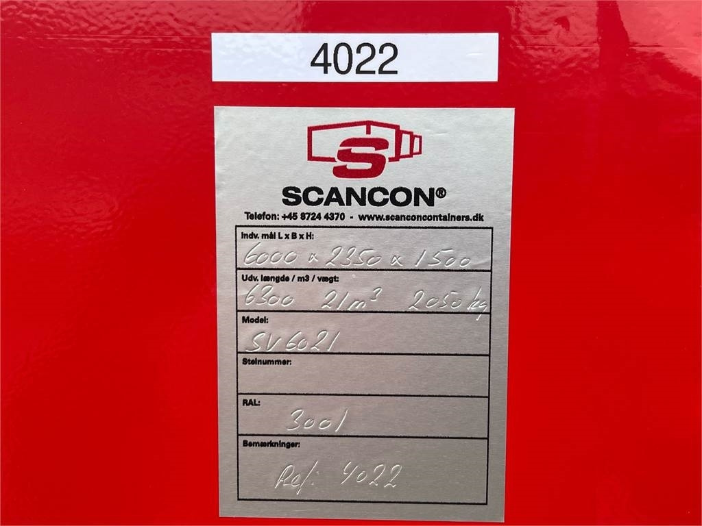 جسم الشاحنة المسطحة Scancon SV6021 - 6000mm 21m3: صور 12 جسم الشاحنة المسطحة Scancon SV6021 - 6000mm 21m3: صور 12