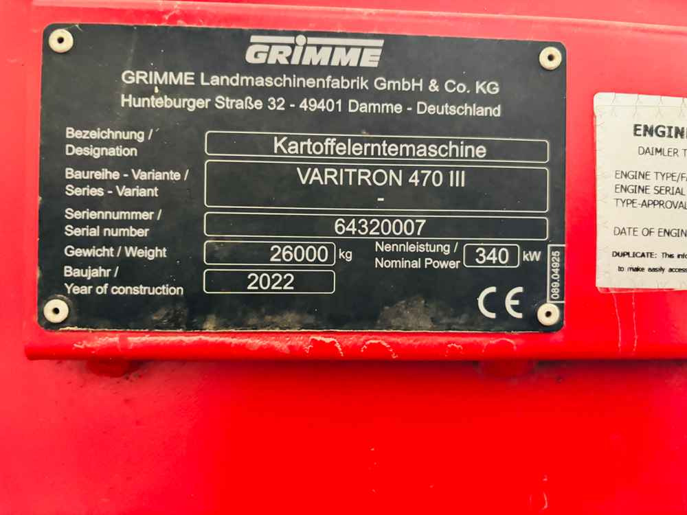 Grimme VARITRON 470 GEN III - آلة حصاد: صور 5 Grimme VARITRON 470 GEN III - آلة حصاد: صور 5