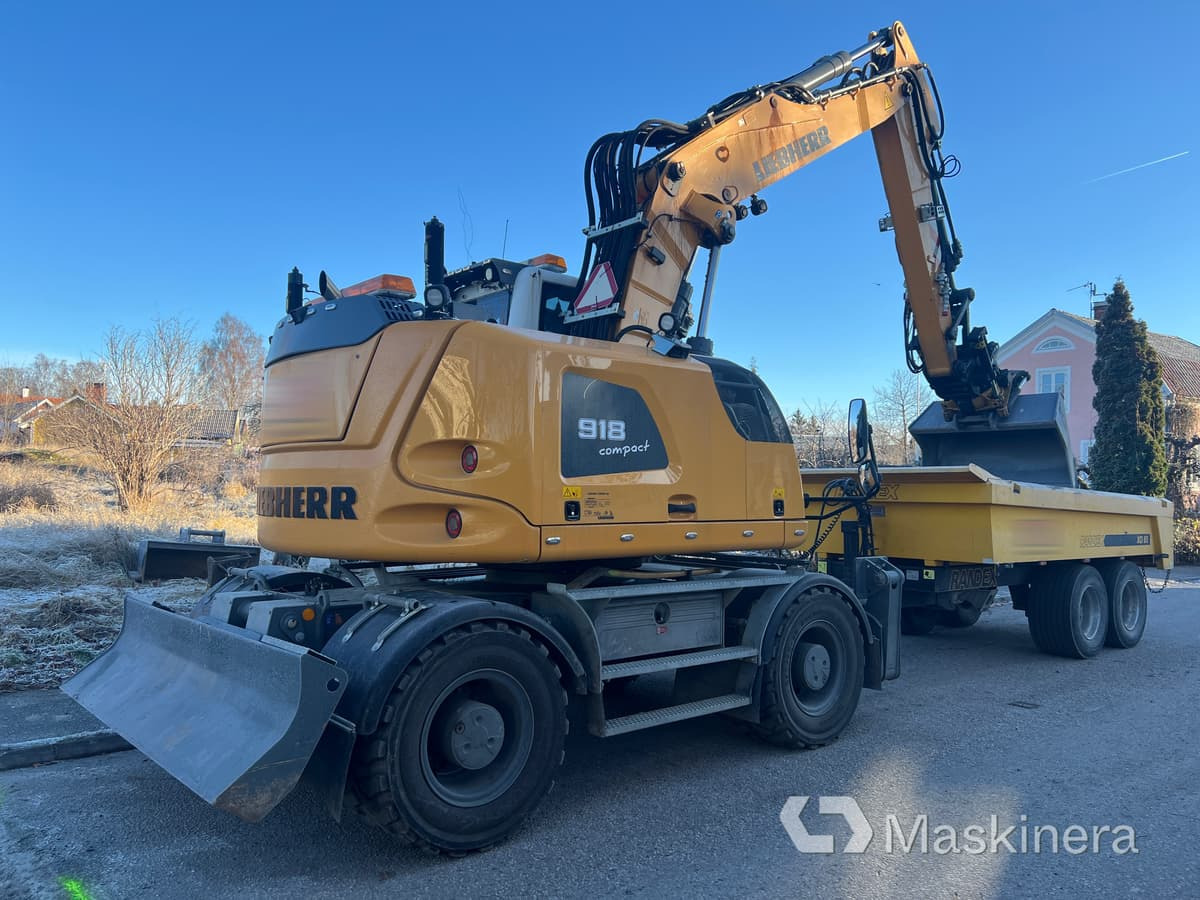 Hjulgrävare Liebherr 918 Compact Litronic med kärra - حفارات زحافة: صور 3 Hjulgrävare Liebherr 918 Compact Litronic med kärra - حفارات زحافة: صور 3