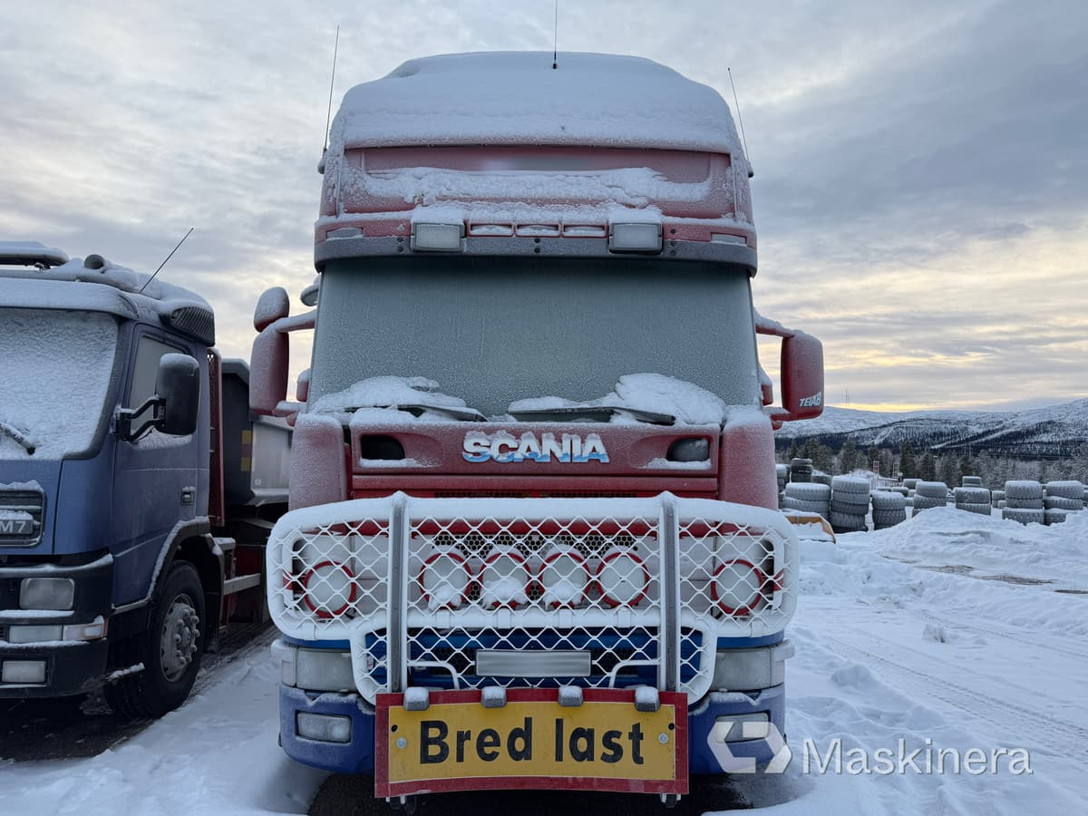 Maskintrailer Scania R144 6X4 & VM Trailer VM53-4-PNK - شاحنة جرار, عربة مسطحة منخفضة نصف مقطورة: صور 2 Maskintrailer Scania R144 6X4 & VM Trailer VM53-4-PNK - شاحنة جرار, عربة مسطحة منخفضة نصف مقطورة: صور 2