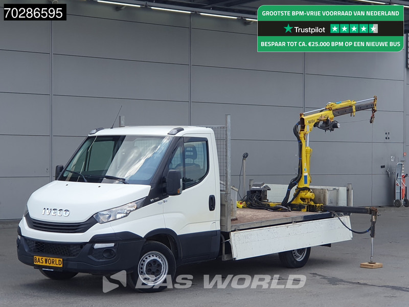 Iveco Daily 35S14 Kraanwagen Open Laadbak Hyva HA15 Euro6 3,5t Trekhaak Crane Kranwagen Kraan Pritsche Pickup Open Box Trekhaak - الشاحنات الصغيرة المسطحة: صور 1 Iveco Daily 35S14 Kraanwagen Open Laadbak Hyva HA15 Euro6 3,5t Trekhaak Crane Kranwagen Kraan Pritsche Pickup Open Box Trekhaak - الشاحنات الصغيرة المسطحة: صور 1