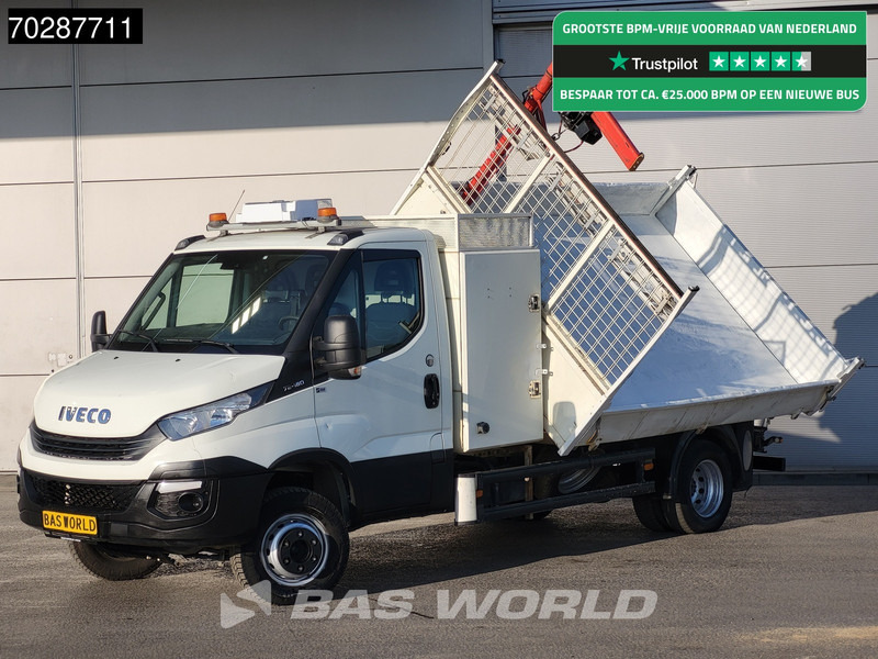 Iveco Daily 70C18 3.0L Driezijdige Kipper 500KG Kraan Kraanwagen Open Laadbak 3,5t Trekhaak Airco Cruise Euro6 Kraan Crane Kranwagen Kipper - قلاب صغير: صور 1 Iveco Daily 70C18 3.0L Driezijdige Kipper 500KG Kraan Kraanwagen Open Laadbak 3,5t Trekhaak Airco Cruise Euro6 Kraan Crane Kranwagen Kipper - قلاب صغير: صور 1