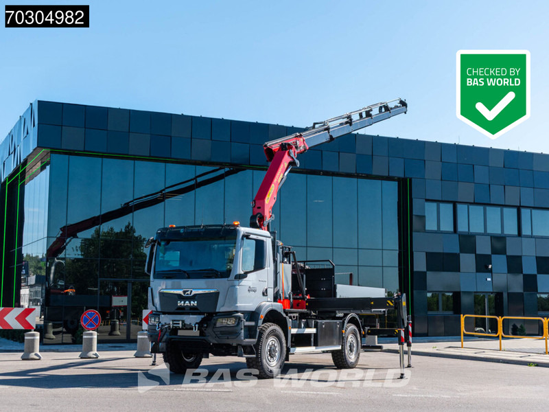 MAN TGM 18.320 4X4 NEW 4x4 Palfinger PK 27002-SH D Crane manbasket Steelsuspension - شاحنات مسطحة, شاحنة كرين: صور 1 MAN TGM 18.320 4X4 NEW 4x4 Palfinger PK 27002-SH D Crane manbasket Steelsuspension - شاحنات مسطحة, شاحنة كرين: صور 1