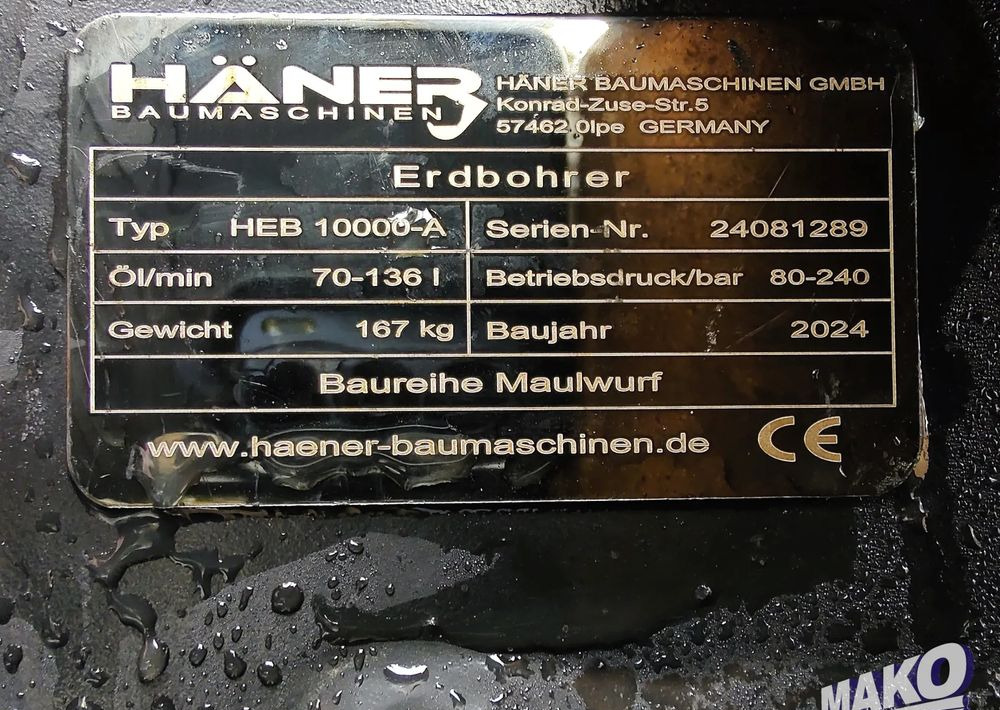 NOWY nieużywany świder do ziemi Haner HEB 10000-A - ملحقات - آلات البناء: صور 4 NOWY nieużywany świder do ziemi Haner HEB 10000-A - ملحقات - آلات البناء: صور 4