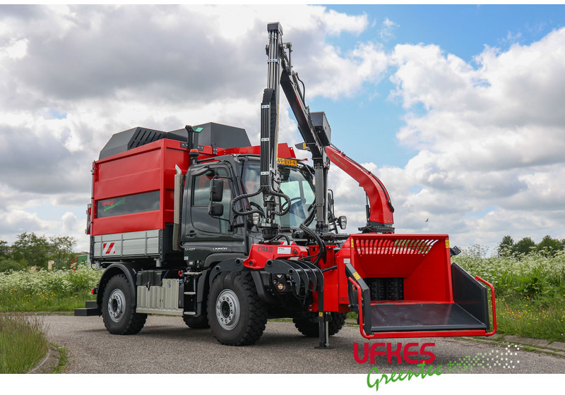 الشاحنات الصغيرة Mercedes-Benz Unimog U 427 Greentec woodchipper combi: صور 8