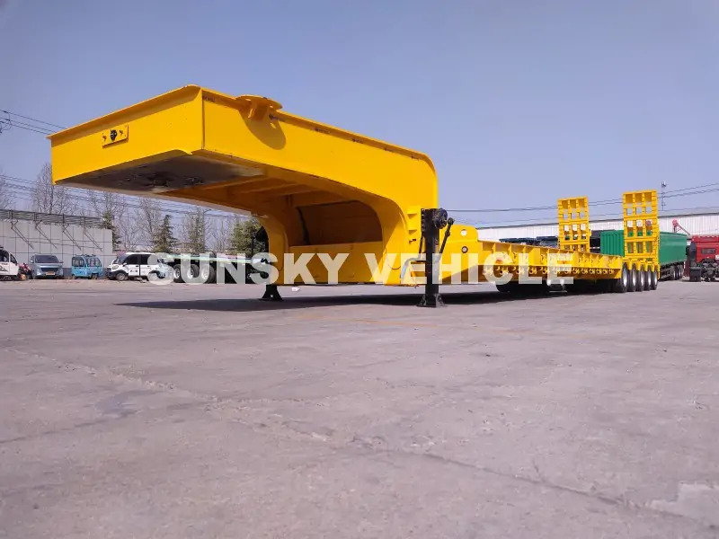 SUNSKY 100 Tons 10 Axles Lowbed trailer - عربة مسطحة منخفضة نصف مقطورة: صور 3 SUNSKY 100 Tons 10 Axles Lowbed trailer - عربة مسطحة منخفضة نصف مقطورة: صور 3