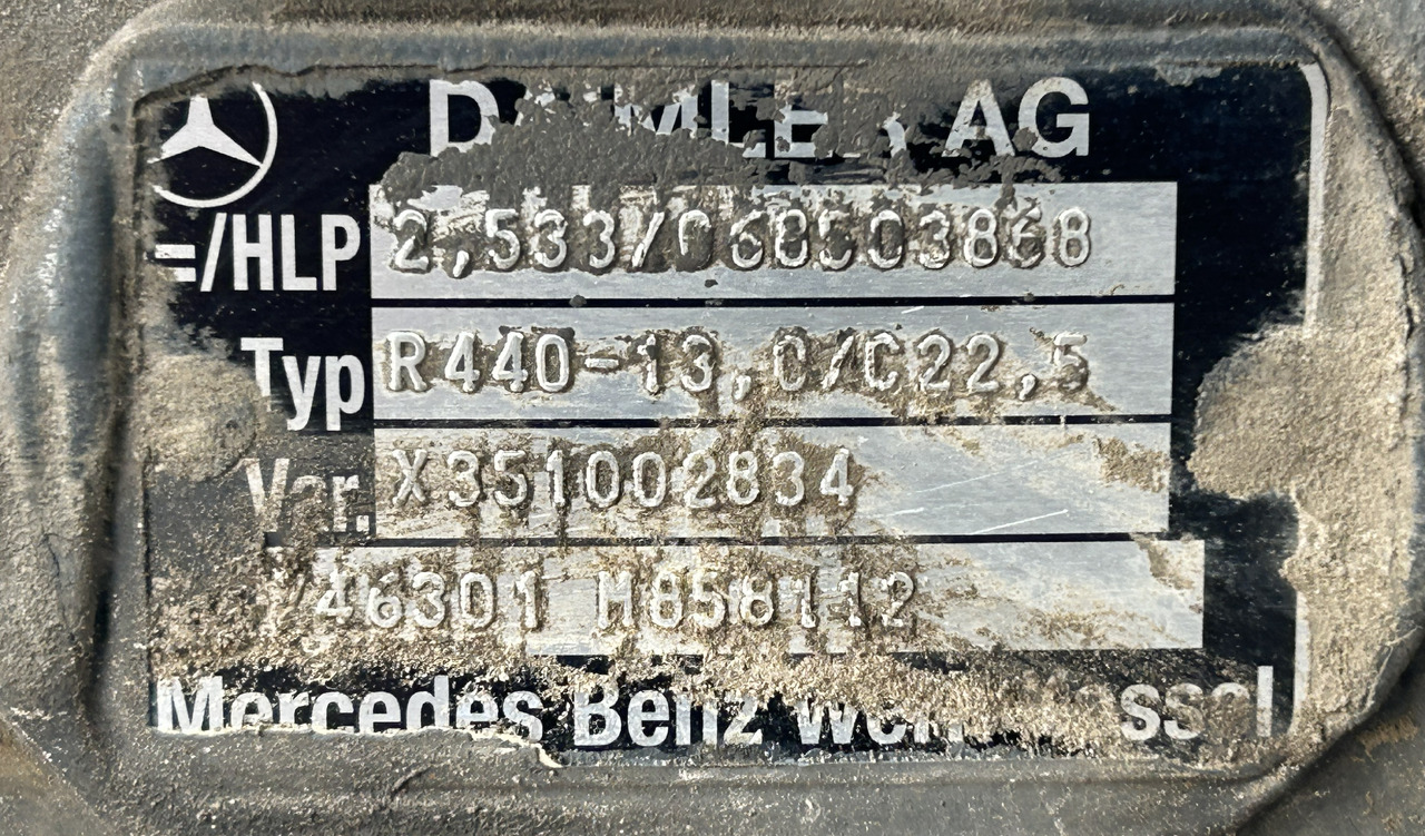 MERCEDES ACTROS MP4 AXLE + HUBS R440-13 2,533 - المحور الخلفي - شاحنة: صور 5 MERCEDES ACTROS MP4 AXLE + HUBS R440-13 2,533 - المحور الخلفي - شاحنة: صور 5