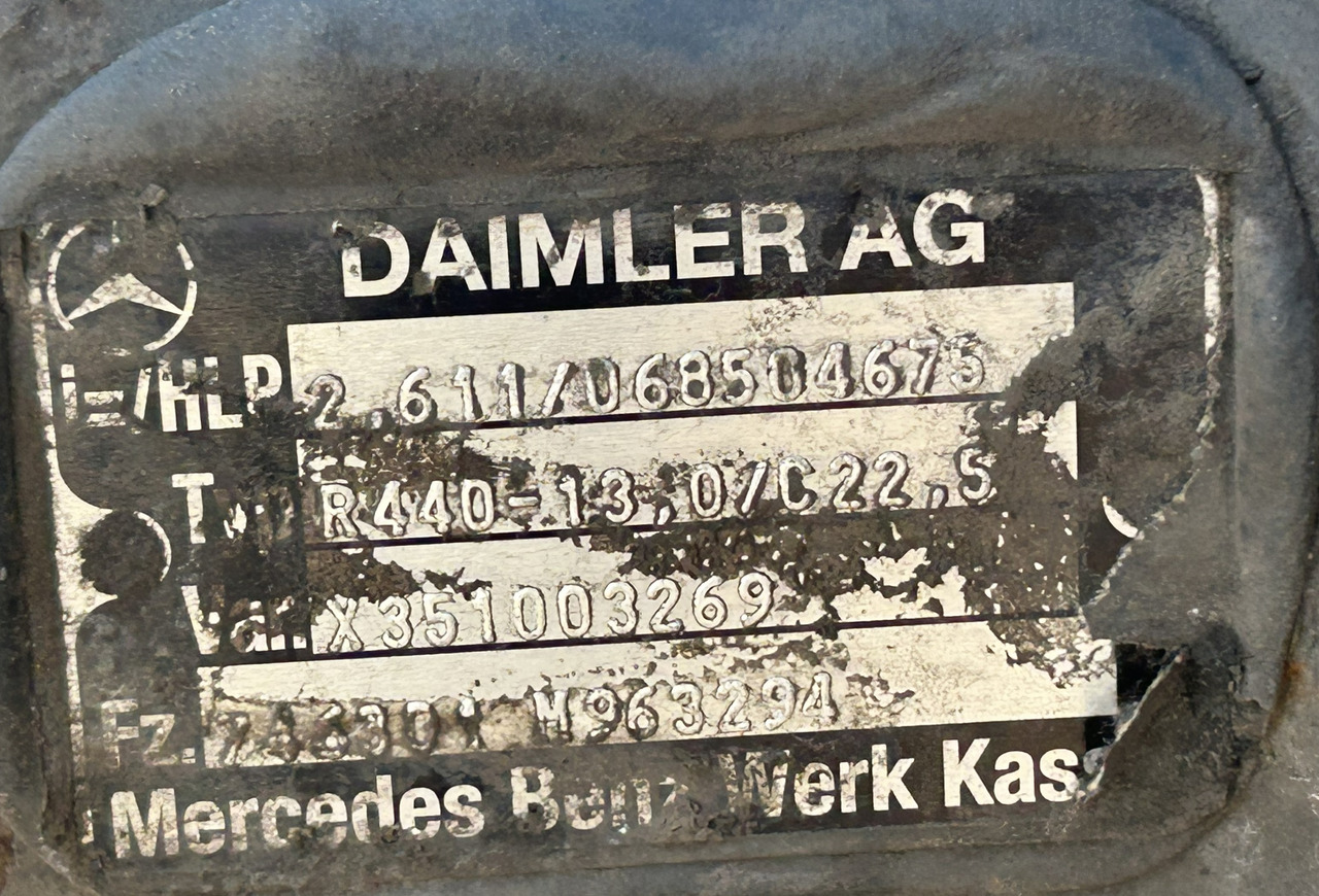 MERCEDES ACTROS MP4 REAR AXLE DFFERENTIAL + HUBS R440-13 2,611 - المحور الخلفي - شاحنة: صور 5 MERCEDES ACTROS MP4 REAR AXLE DFFERENTIAL + HUBS R440-13 2,611 - المحور الخلفي - شاحنة: صور 5