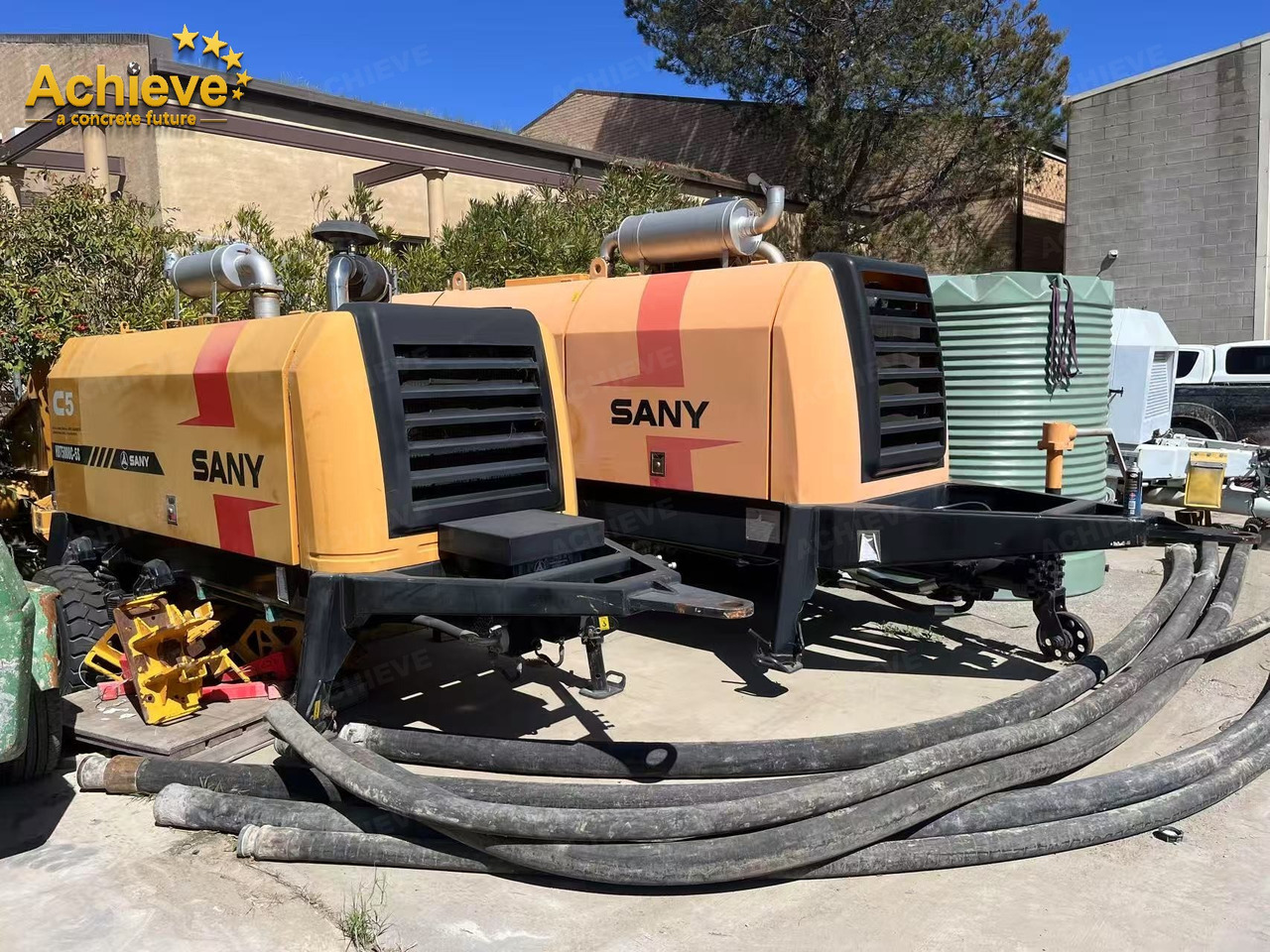 SANY 【ACHIEVE】TOP CONDITION!!! demo new low hours Sany Concrete Trailer Pump 2015 HBT6016C-5D - مضخة خرسانة ثابتة: صور 1 SANY 【ACHIEVE】TOP CONDITION!!! demo new low hours Sany Concrete Trailer Pump 2015 HBT6016C-5D - مضخة خرسانة ثابتة: صور 1