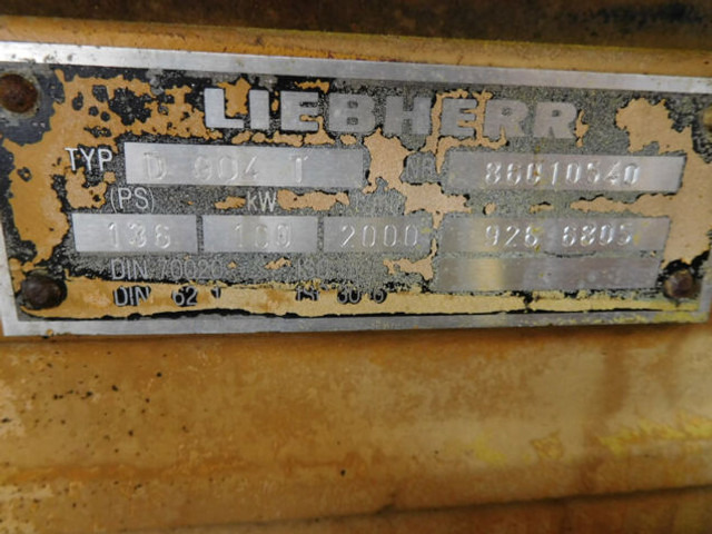 Liebherr D904T - المحرك: صور 1 Liebherr D904T - المحرك: صور 1