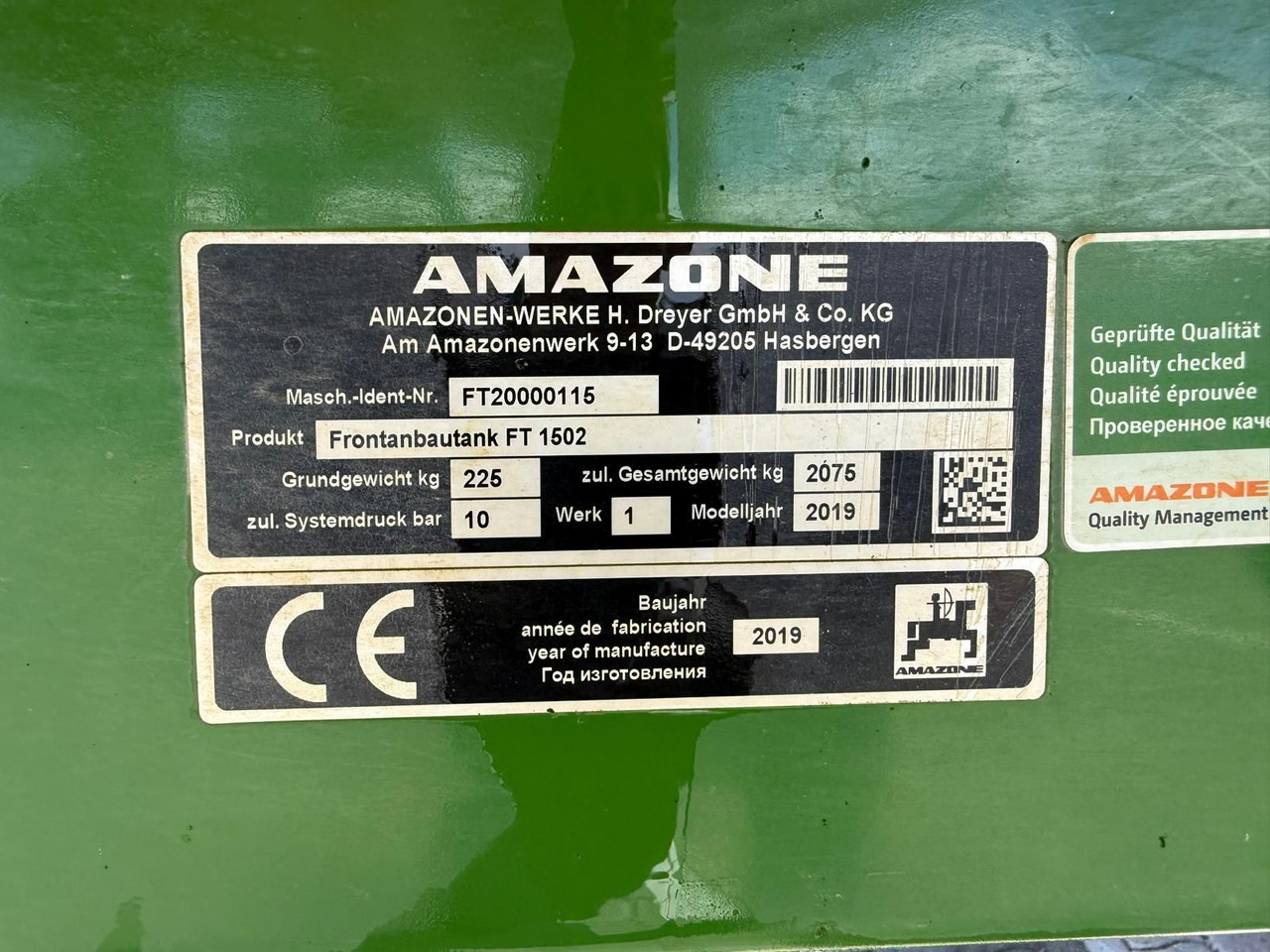 Amazone Amazone FT 1502 - أخرى: صور 4 Amazone Amazone FT 1502 - أخرى: صور 4
