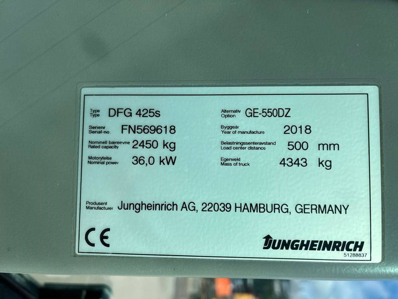 Jungheinrich DFG 425 S - رافعة شوكية ديزل: صور 5 Jungheinrich DFG 425 S - رافعة شوكية ديزل: صور 5