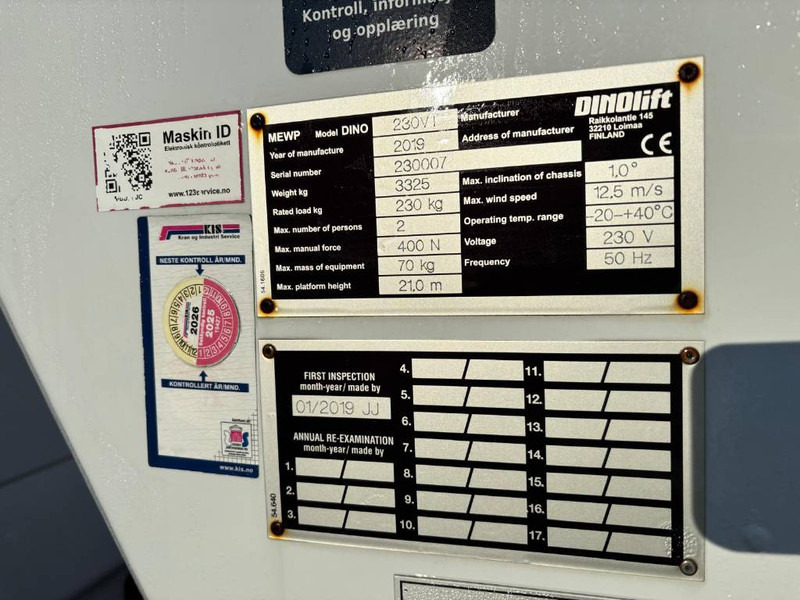 !!SOLGT!! Dino 230 VT - مصاعد الازدهار محمولة على شاحنة: صور 5 !!SOLGT!! Dino 230 VT - مصاعد الازدهار محمولة على شاحنة: صور 5