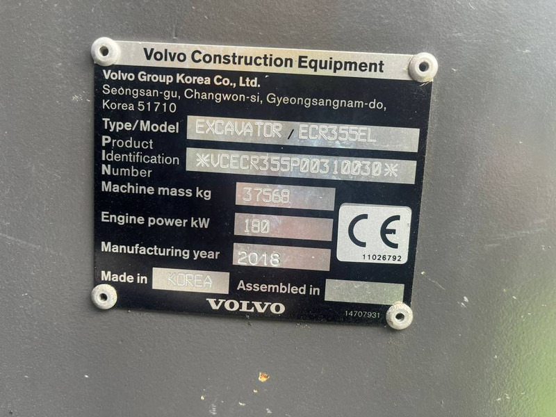 حفارات زحافة Volvo ECR355EL: صور 6