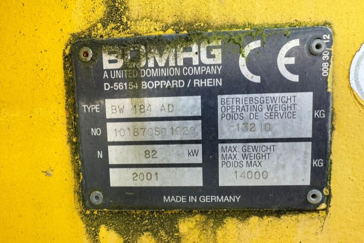 BOMAG BW 184 AD - مدحلة الأسفلت: صور 4 BOMAG BW 184 AD - مدحلة الأسفلت: صور 4