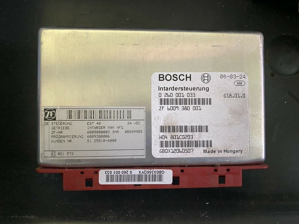 BOSCH Intardersteuerung 0260001033 ZF 6009380001 MAN 81258106000 - كتلة التحكم - شاحنة: صور 4 BOSCH Intardersteuerung 0260001033 ZF 6009380001 MAN 81258106000 - كتلة التحكم - شاحنة: صور 4