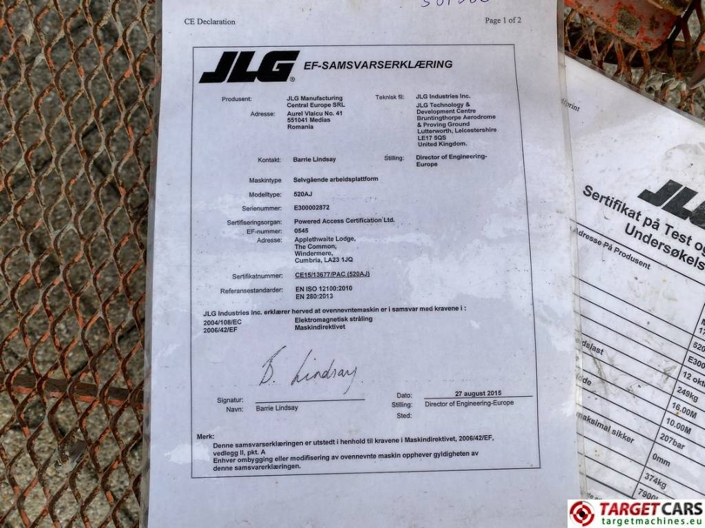 رافعات سلة مفصلية JLG 520AJ Articulated 4x4 Diesel Boom Work Lift 1800cm: صور 33