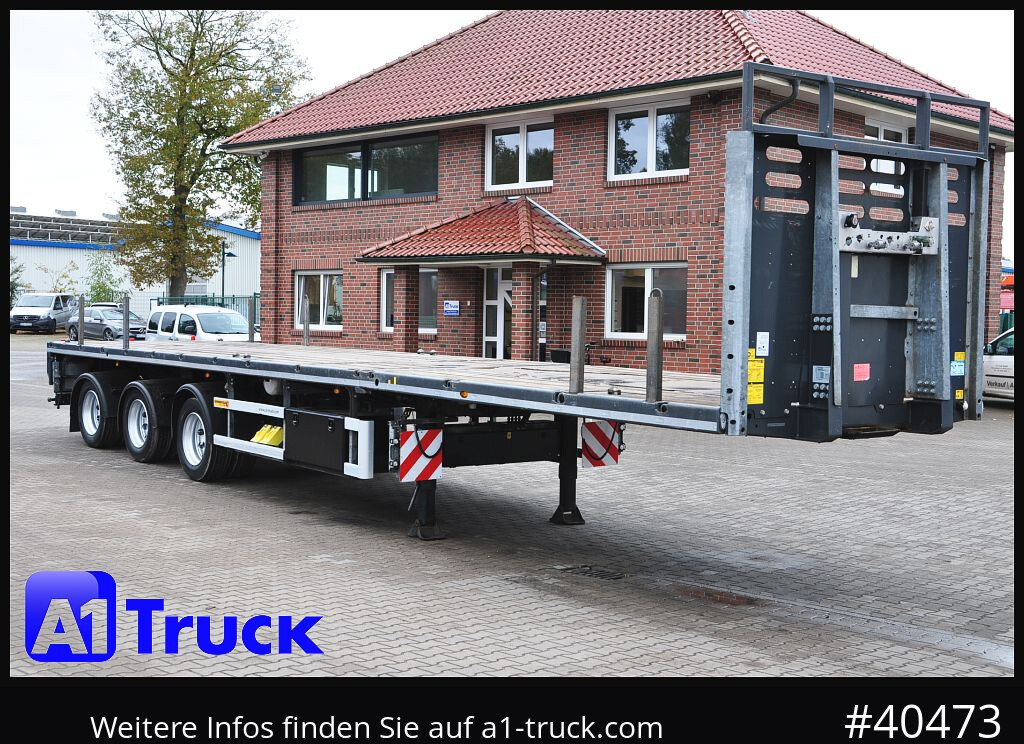 FAYMONVILLE F-S43-1AAF Telemax,3 zwangs gelenkt, Lenkachse - نصف مقطورة مسطحة: صور 1 FAYMONVILLE F-S43-1AAF Telemax,3 zwangs gelenkt, Lenkachse - نصف مقطورة مسطحة: صور 1