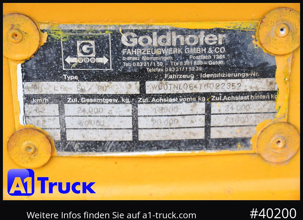 GOLDHOFER 6achs Plattform, Ballast, 60to., Schwerlast, - عربة مسطحة منخفضة مقطورة: صور 5 GOLDHOFER 6achs Plattform, Ballast, 60to., Schwerlast, - عربة مسطحة منخفضة مقطورة: صور 5