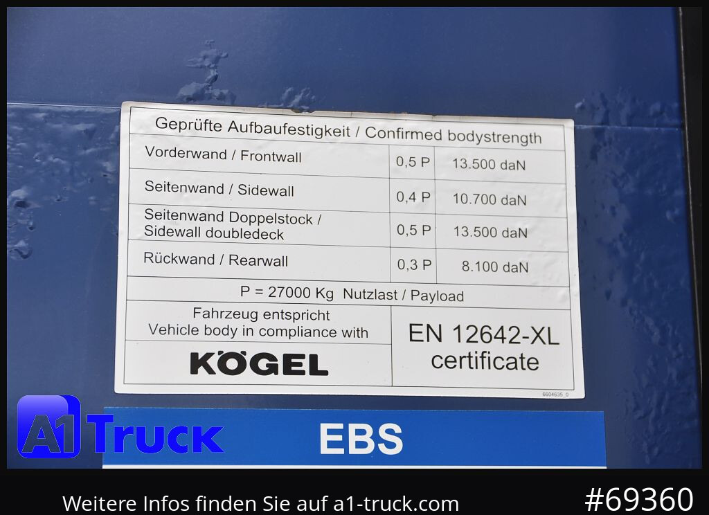 الخيمة نصف مقطورة KOEGEL S24-1 Mega, SAF, Code XL: صور 13