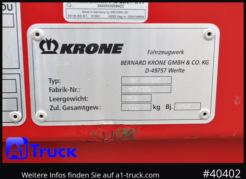 KRONE BDF 7,82 Wechselbrücke, 2680mm Innenhöhe. - بصندوق مغلق: صور 4 KRONE BDF 7,82 Wechselbrücke, 2680mm Innenhöhe. - بصندوق مغلق: صور 4