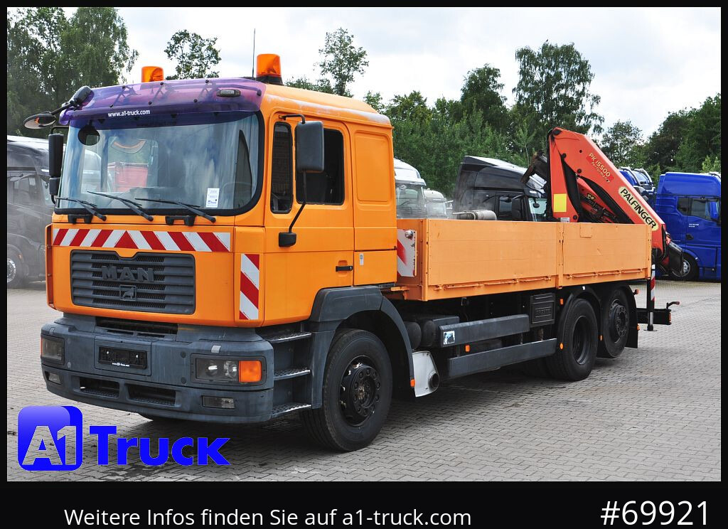 شاحنة كرين, شاحنات مسطحة MAN MAN F 2000 26.464 Intarder Kran PK 15.500 Funk,: صور 10