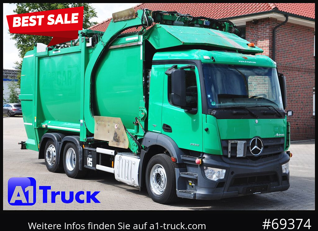 MERCEDES-BENZ Antos 2533, HS Millenium XXL37 Überkopflader, - شاحنة القمامة: صور 1 MERCEDES-BENZ Antos 2533, HS Millenium XXL37 Überkopflader, - شاحنة القمامة: صور 1