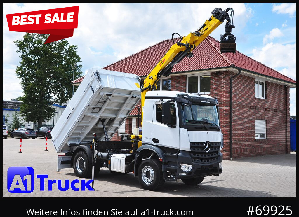 MERCEDES-BENZ Arocs 1840, Kipper + Kran,Funk Navi, KRAN faltbar - شاحنة كرين, قلابات: صور 1 MERCEDES-BENZ Arocs 1840, Kipper + Kran,Funk Navi, KRAN faltbar - شاحنة كرين, قلابات: صور 1