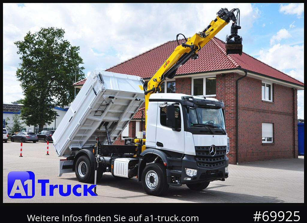 MERCEDES-BENZ Arocs 1840, Kipper + Kran,Funk Navi, - شاحنة كرين, قلابات: صور 1 MERCEDES-BENZ Arocs 1840, Kipper + Kran,Funk Navi, - شاحنة كرين, قلابات: صور 1