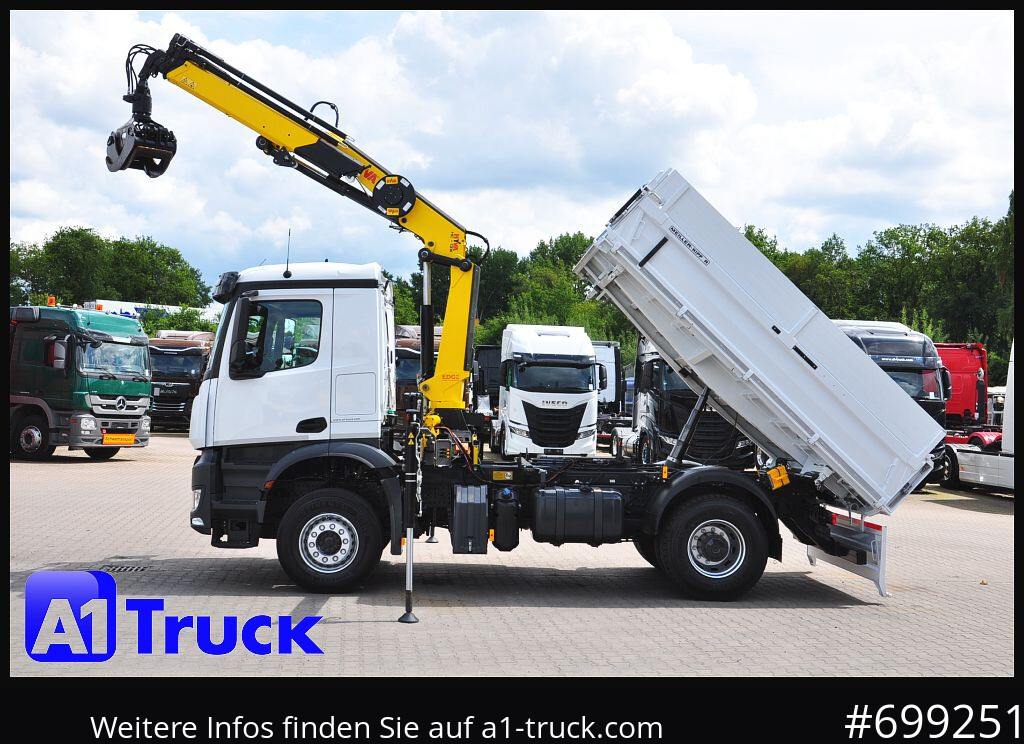 MERCEDES-BENZ Arocs 1840, Kipper + Kran,Funk Navi, - شاحنة كرين, قلابات: صور 2 MERCEDES-BENZ Arocs 1840, Kipper + Kran,Funk Navi, - شاحنة كرين, قلابات: صور 2