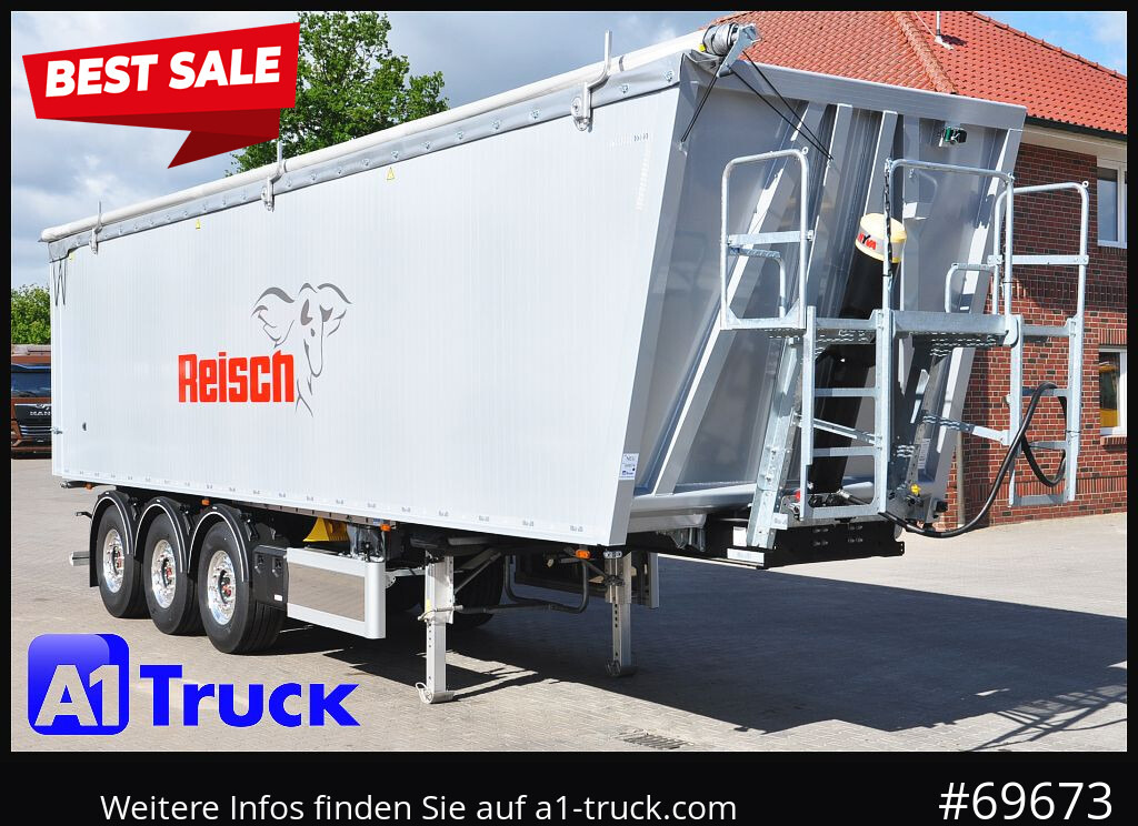 REISCH RHKS, Alu-Kippmulde 54m³, Kombitüren, Alufelgen, Liftachse, - قلابة نصف مقطورة: صور 1 REISCH RHKS, Alu-Kippmulde 54m³, Kombitüren, Alufelgen, Liftachse, - قلابة نصف مقطورة: صور 1