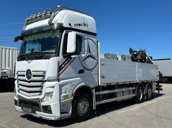 Mercedes-Benz Actros 2545 L 6x2, Retarder, Pritsche, Hiab XS 166 D-4 PRO, E5 - شاحنات مسطحة, شاحنة كرين: صور 1 Mercedes-Benz Actros 2545 L 6x2, Retarder, Pritsche, Hiab XS 166 D-4 PRO, E5 - شاحنات مسطحة, شاحنة كرين: صور 1