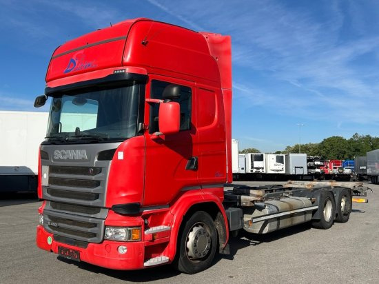 Scania R410 6x2 Topline, BDF, E6, Automatik, Redarter, Standklima, Liftachse - شاحنات الحاويات/ جسم علوي قابل للتغيير شاحنة: صور 1 Scania R410 6x2 Topline, BDF, E6, Automatik, Redarter, Standklima, Liftachse - شاحنات الحاويات/ جسم علوي قابل للتغيير شاحنة: صور 1
