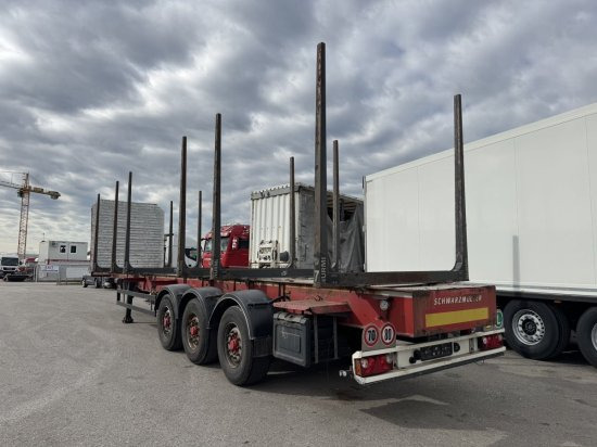 Schwarzmüller Holzauflieger 6 Rungenpaare, BPW-Achsen - نصف مقطورة اخشاب: صور 2 Schwarzmüller Holzauflieger 6 Rungenpaare, BPW-Achsen - نصف مقطورة اخشاب: صور 2