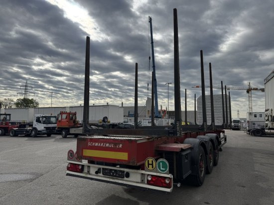 Schwarzmüller Holzauflieger 6 Rungenpaare, BPW-Achsen - نصف مقطورة اخشاب: صور 3 Schwarzmüller Holzauflieger 6 Rungenpaare, BPW-Achsen - نصف مقطورة اخشاب: صور 3