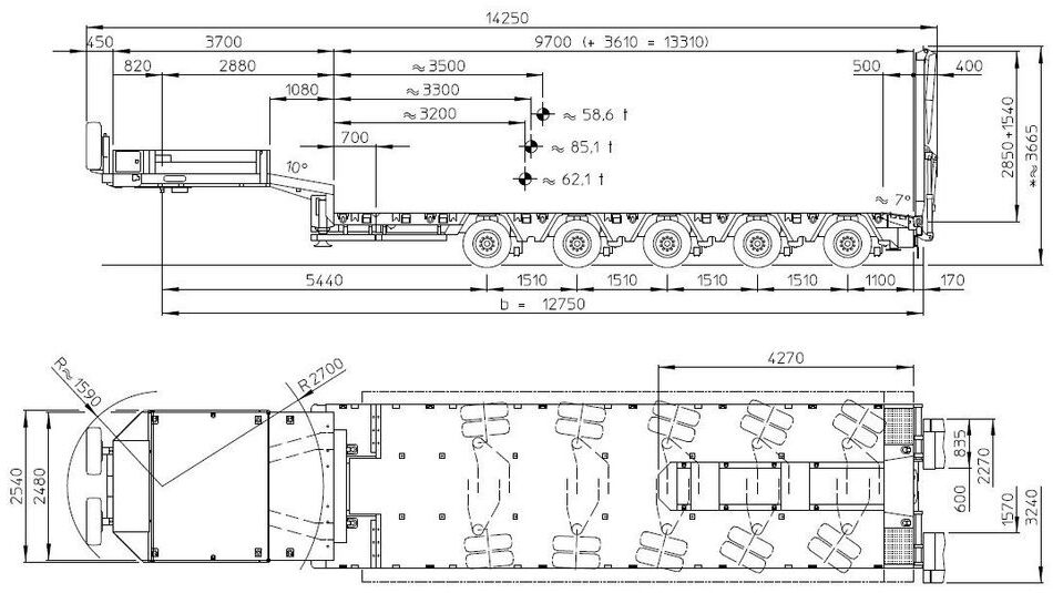 Goldhofer 5-Achs-Tele-Semi mit hydr. Rampen MPA - عربة مسطحة منخفضة نصف مقطورة: صور 5 Goldhofer 5-Achs-Tele-Semi mit hydr. Rampen MPA - عربة مسطحة منخفضة نصف مقطورة: صور 5