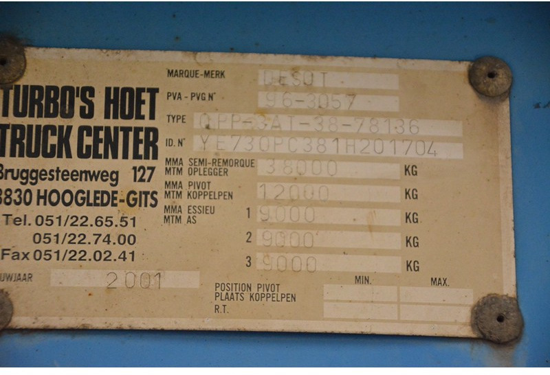 شاحنات الحاويات/ جسم علوي قابل للتغيير نصف مقطورة DESOT Skelet 20-30 ft: صور 11 شاحنات الحاويات/ جسم علوي قابل للتغيير نصف مقطورة DESOT Skelet 20-30 ft: صور 11