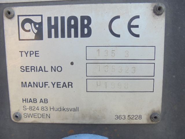 Hiab 135/3 - شاحنات مسطحة, شاحنة كرين: صور 4 Hiab 135/3 - شاحنات مسطحة, شاحنة كرين: صور 4