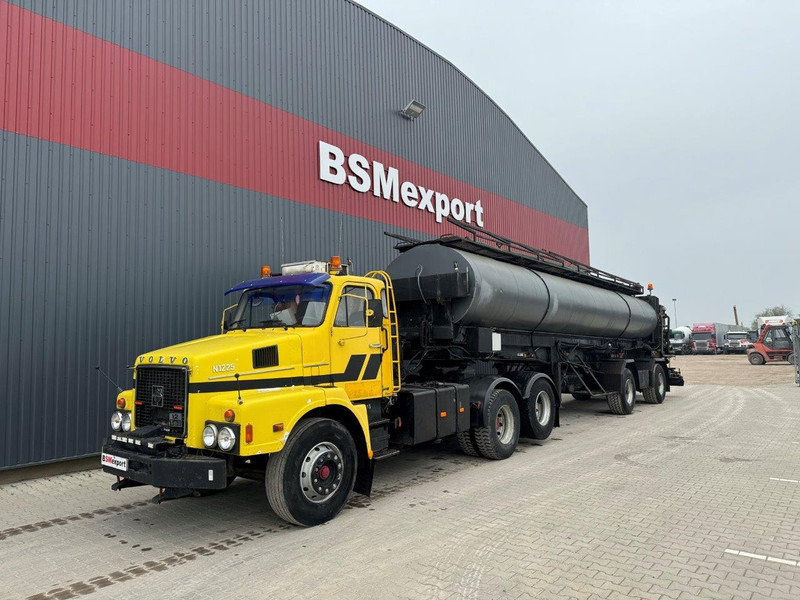 Volvo N12 + bitum spreader semitrailer - شاحنة صهريج: صور 1 Volvo N12 + bitum spreader semitrailer - شاحنة صهريج: صور 1