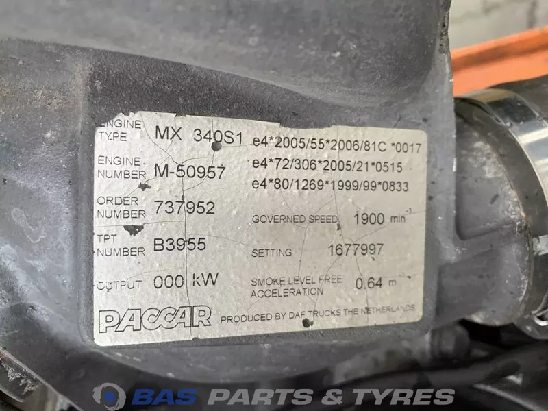 DAF CF85 Euro 4-5 Motor DAF MX340 S1 1693975 - المحرك - شاحنة: صور 5 DAF CF85 Euro 4-5 Motor DAF MX340 S1 1693975 - المحرك - شاحنة: صور 5