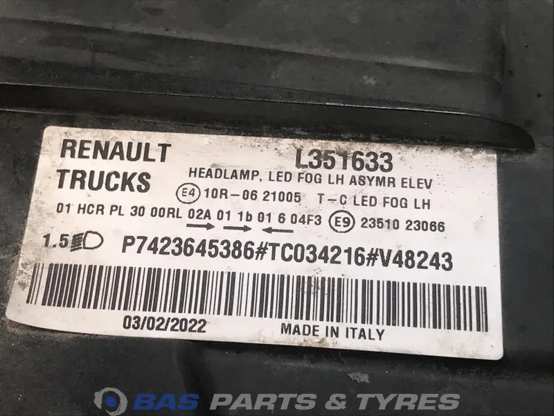 Renault T-Serie Evolution Koplamp Links 7423645386 - كشافات - شاحنة: صور 5 Renault T-Serie Evolution Koplamp Links 7423645386 - كشافات - شاحنة: صور 5