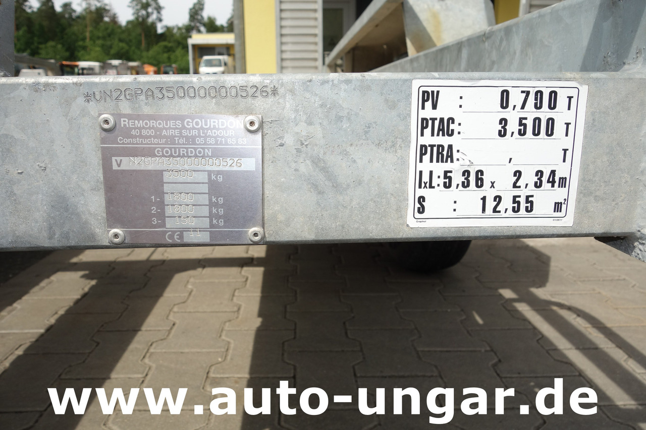مقطورة لنقل المعدات Gourdon GPA 350 - CP35 Baumaschinenanhänger 3.500kg Tieflader: صور 10