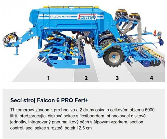 Farmet Falcon 6 PRO Fert+ - الة بذر: صور 2 Farmet Falcon 6 PRO Fert+ - الة بذر: صور 2