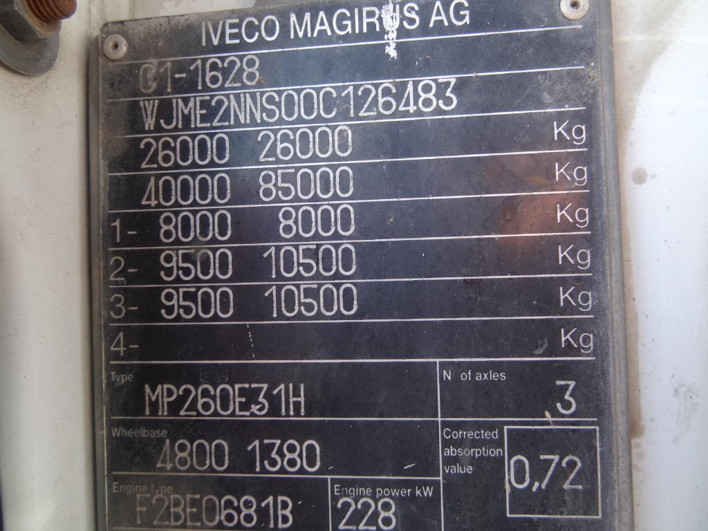 Iveco EuroTrakker 260E31 6X4 Palfinger 36002 - شاحنات مسطحة, شاحنة كرين: صور 3 Iveco EuroTrakker 260E31 6X4 Palfinger 36002 - شاحنات مسطحة, شاحنة كرين: صور 3