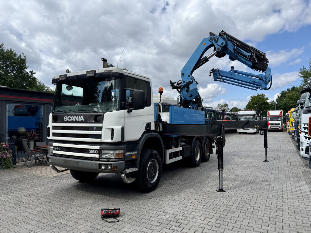 Scania P124 360 6X6 Palfinger 48000 bis 32 Meter - شاحنات مسطحة, شاحنة كرين: صور 1 Scania P124 360 6X6 Palfinger 48000 bis 32 Meter - شاحنات مسطحة, شاحنة كرين: صور 1