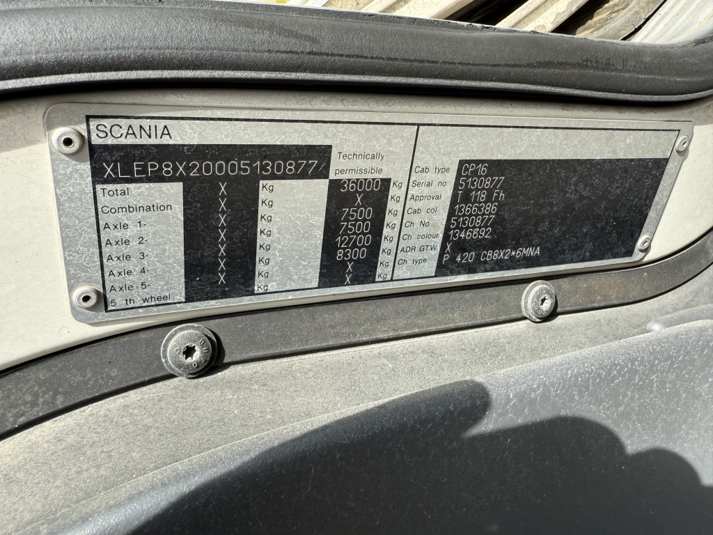 Scania P420 8X2*6 - الشاسيه شاحنة: صور 4 Scania P420 8X2*6 - الشاسيه شاحنة: صور 4