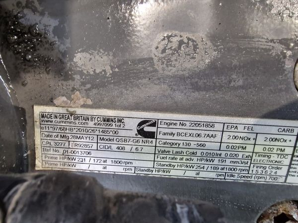 Cummins QSB7-G6 NR4 CPL3277 Engine (Plant) - المحرك - آلات البناء: صور 2 Cummins QSB7-G6 NR4 CPL3277 Engine (Plant) - المحرك - آلات البناء: صور 2